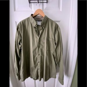 Men’s Columbia XL long sleeve button 100% cotton